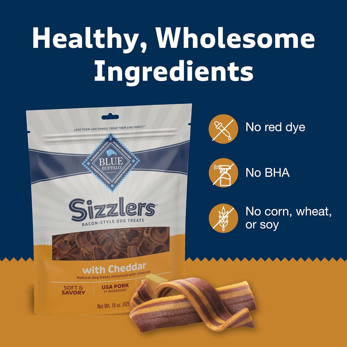 Sizzlers Natural Bacon-Style Soft-Moist Dog Treats