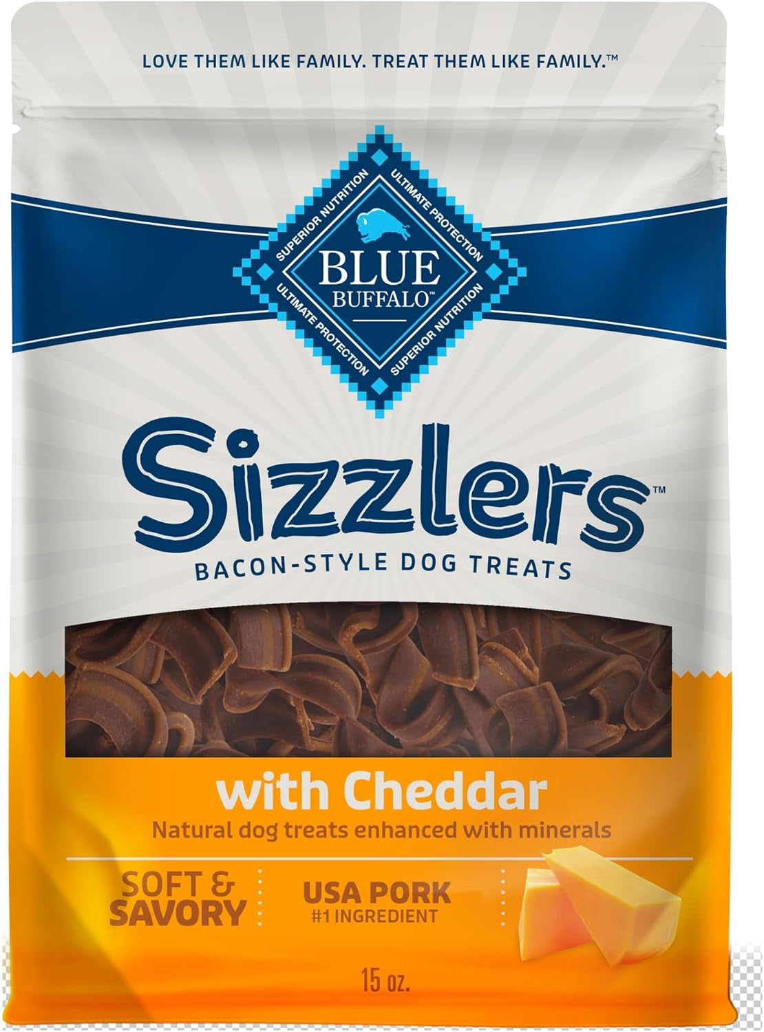 Sizzlers Natural Bacon-Style Soft-Moist Dog Treats
